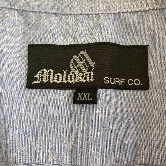 Molokai Surf Co. Button Up Light Blue Shirt - Picture 3 of 4